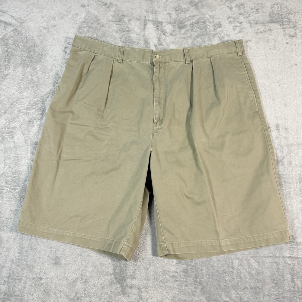 Vintage Polo Ralph Lauren Mens 44T Tyler Short Pleated Khaki Cotton Chino Tall